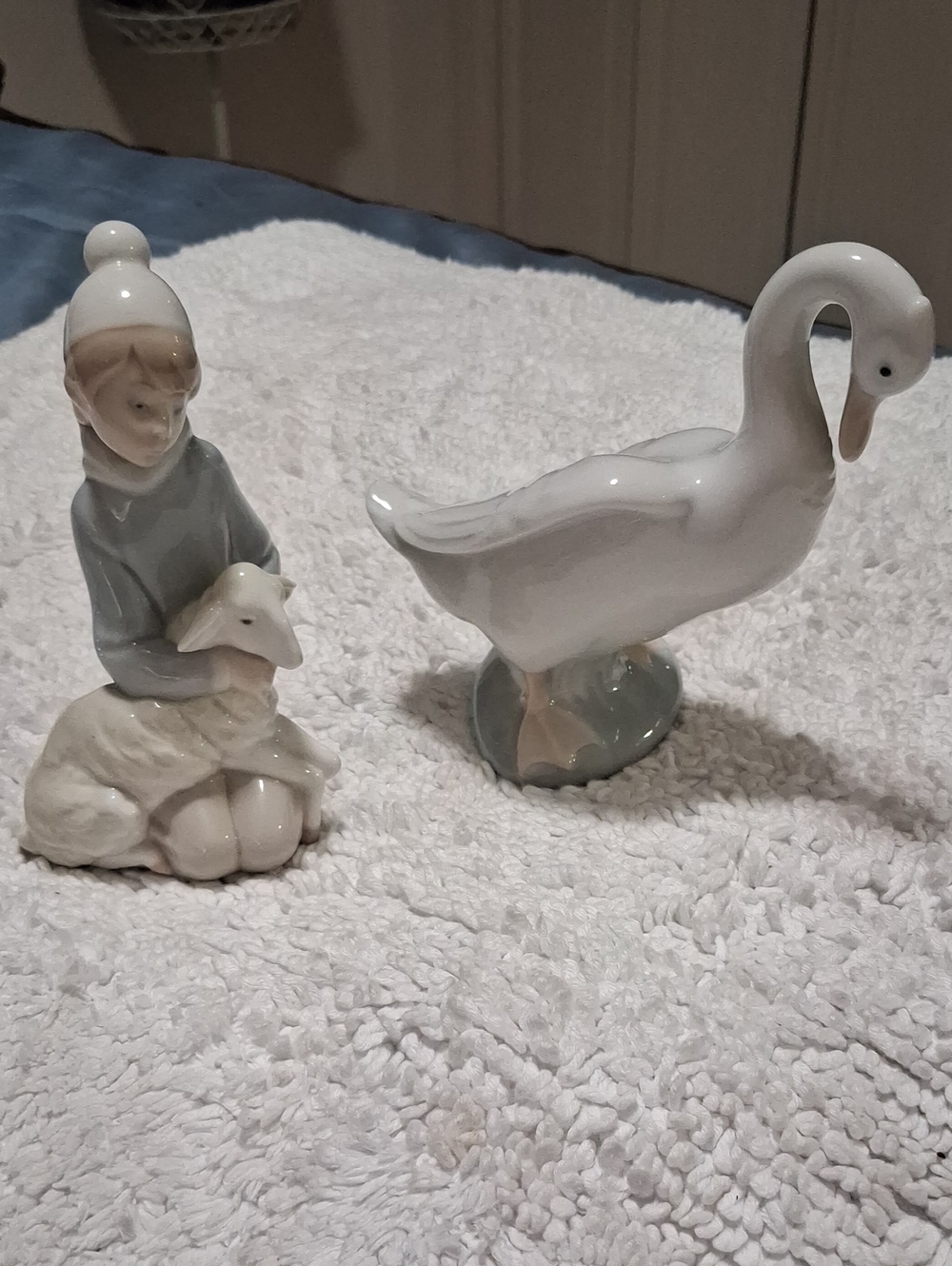 Lladro Shepherd Boy and Lamb & Nao By Lladro Duckling Little Duck Bundle